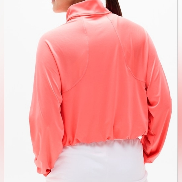 Athleta Girl Coral Pink Pullover Popover Half Zip Shirt Top 12 - Picture 11 of 11